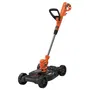 Black + Decker BESTA530CM-QS - Coupe-bordures électrique filaire 3 en 1, 550W, largeur 30 cm, dresse-bordures et fonction tondeuse