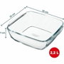 Pyrex Plat Carré pour Air Fryer en Verre Borosilicate 25 x 22 cm