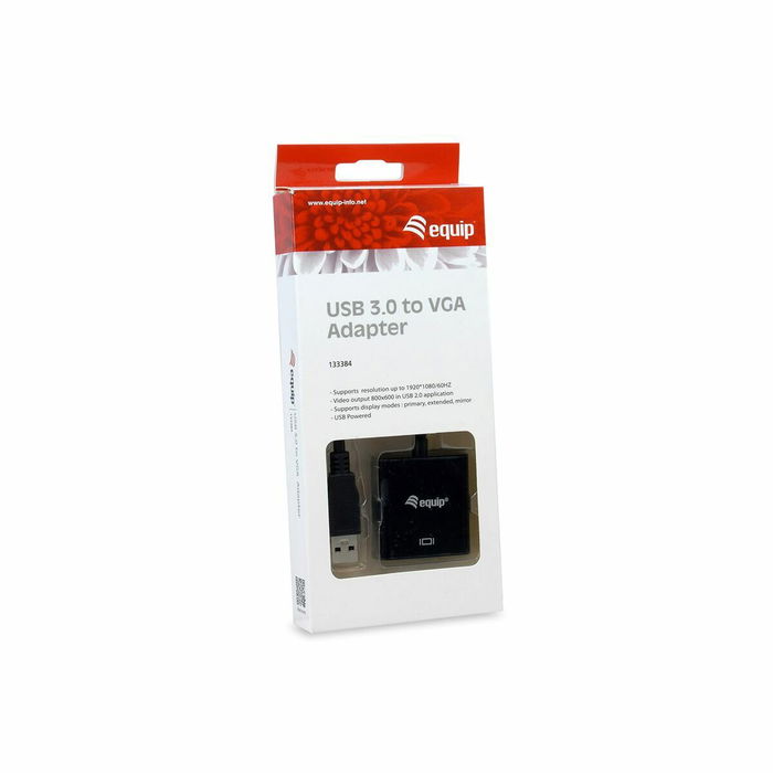 Adaptateur USB vers VGA Equip 133384 Noir