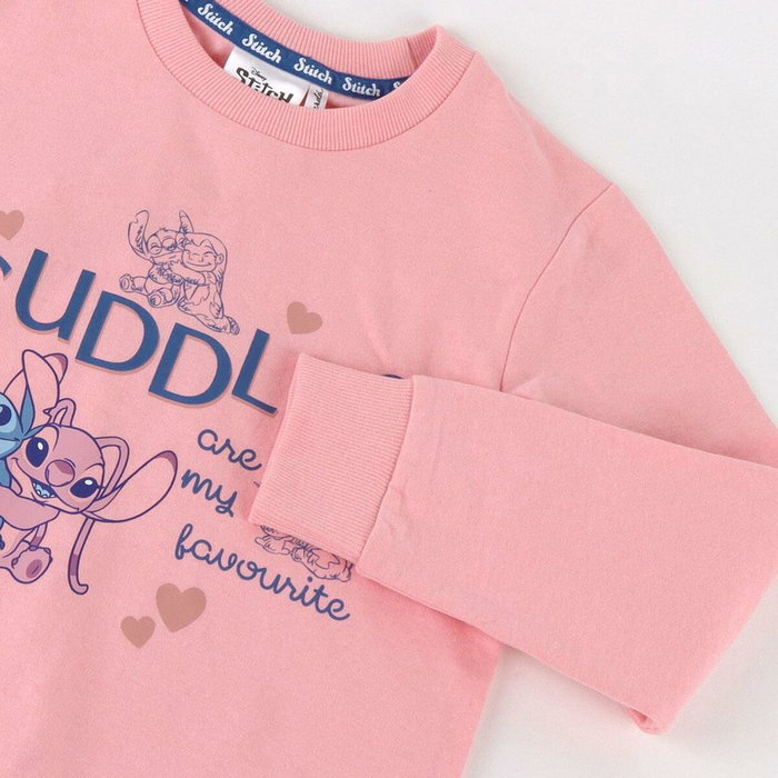 Sweat-shirt à capuche fille Stitch Rose Sweat-shirt à capuche fille Stitch Rose