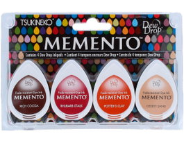 Tsukineko Set de 4 tampons d'encre goutte MEMENTO couleurs Arizona
