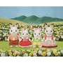 Sylvanian Families Figurine Famille Lapin Chocolat 5655 - 4 Personnages Articulés Habillés - Jouet Enfant Dès 3 Ans