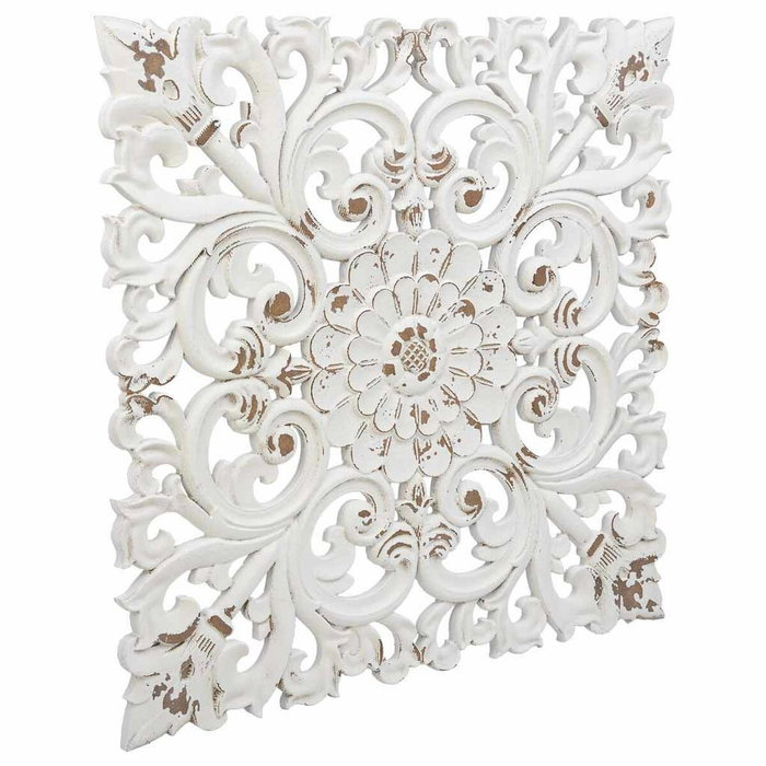 Décoration murale Alexandra House Living Blanc Bois d'épicéa Bois MDF 1 x 56 x 56 cm Décoration murale Alexandra House Living Blanc Bois d'épicéa Bois MDF 1 x 56 x 56 cm