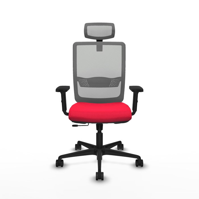 Piqueras Y Crespo Haches Chaise de bureau Rouge et Gris avec mécanisme Sincro/Traslack