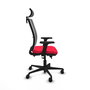 Piqueras Y Crespo Haches Chaise de bureau Rouge et Gris avec mécanisme Sincro/Traslack