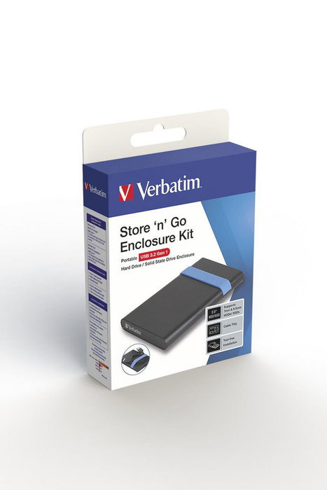 Verbatim Boîtier Externe pour HDD/SSD 2.5" SATA - USB 3.2 Gen 1 - Montage Sans Outil
