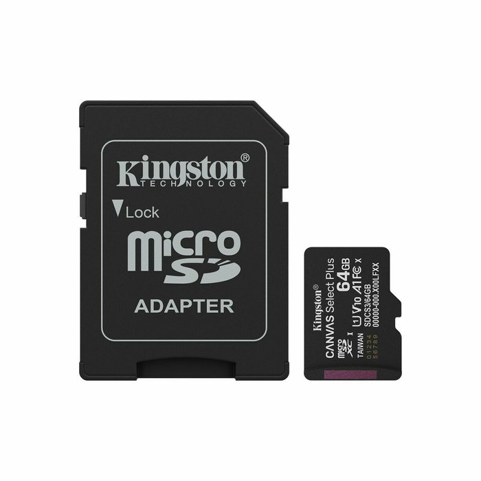 Carte Mémoire Micro SD avec Adaptateur Kingston SDCS3/64GB 64 GB