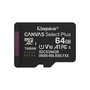 Carte Mémoire Micro SD avec Adaptateur Kingston SDCS3/64GB 64 GB