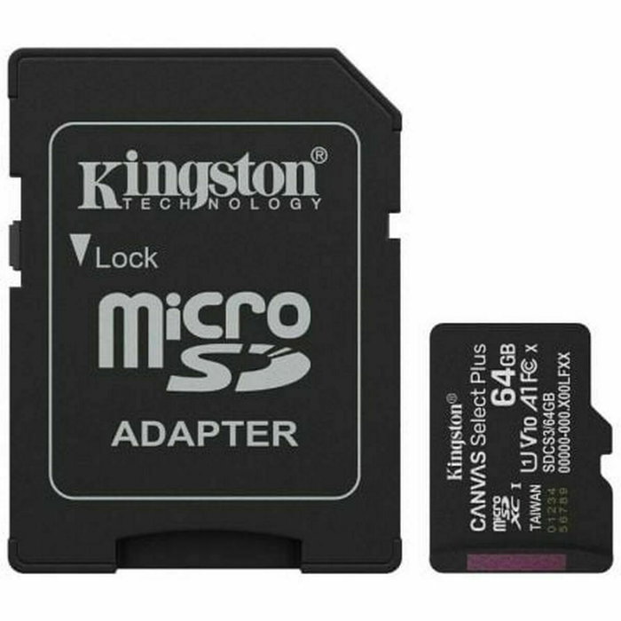 Carte Mémoire Micro SD avec Adaptateur Kingston SDCS3/64GB 64 GB