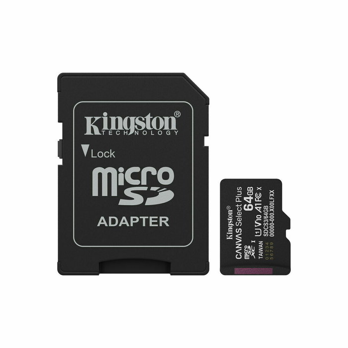 Carte Mémoire Micro SD avec Adaptateur Kingston SDCS3/64GB 64 GB