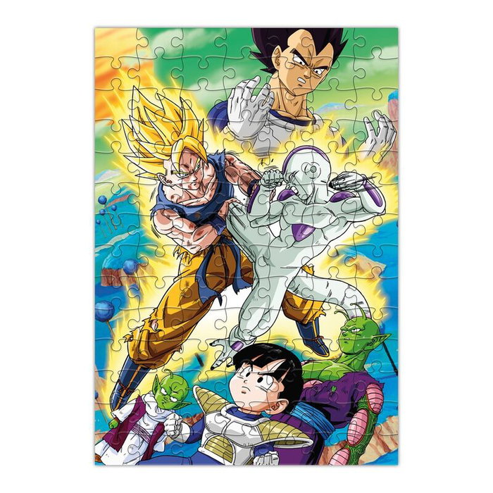 ERIK Puzzle Dragon Ball Z 98 Pièces avec Bola à 2 Étoiles - Double Face, 26x18 cm, avec Base Exposante et Pièces Supplémentaires