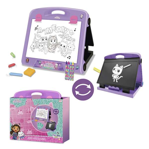 Cerdá Set de Papeterie de Voyage Gabby's Dollhouse, 34.0 x 27.1 x 7.3 cm, Pour Enfants Dès 3 ans, Violet