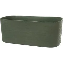 Garden Id Jardinière XL RESPECT avec réserve d'eau 80 x 38 cm Vert de gris - Fabriquée à partir de déchets ménagers recyclés et recyclable - Durable et résistante aux intempéries