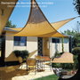 SATURNIA Voile d'ombrage triangulaire Beige 3,6x3,6x3,6 m