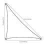 SATURNIA Voile d'ombrage triangulaire Beige 3,6x3,6x3,6 m
