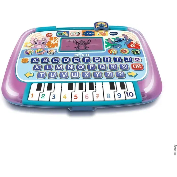 VTech - Ma tablette éducative Stitch pour enfants 4-8 ans - 10 activités et 4 modes de jeu - 3 niveaux de difficulté - Langue française - Bleu