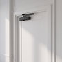 DUVER DC120 Ferme-porte à pignon-crémaillère avec bras articulé et retenue, Noir