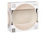 Vessia Assiette Plate 27 cm Gris Céramique avec Gravure (Set de 12)