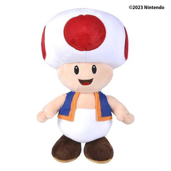 Smoby - Peluche Toad (Super Mario) 40 cm - Peluche officielle - Langue de la boîte : Espagnol, Portugais