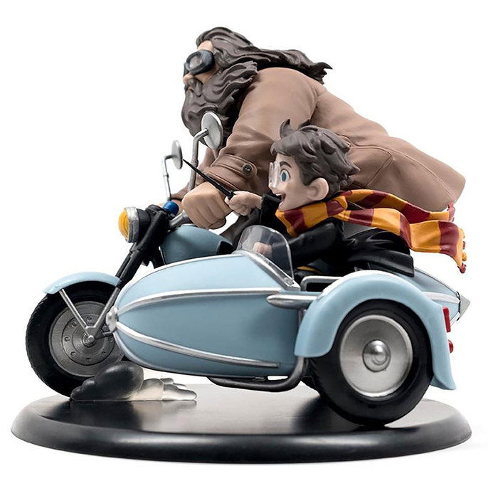 Quantum Mechanix Harry Potter et Rubeus Hagrid sur la moto magique