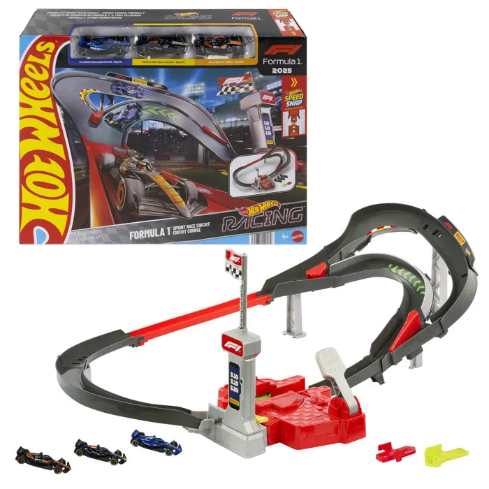 Mattel Hot Wheels Circuit Course F1 avec 3 véhicules 1/64 Mattel Hot Wheels Circuit Course F1 avec 3 véhicules 1/64