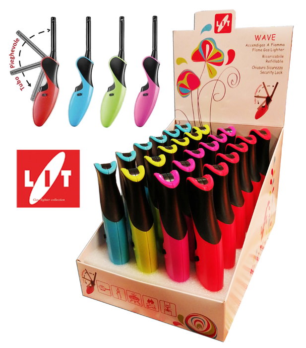 LAMS Lot de 24 Briquets à Flamme Légère Pliables F032 LAMS Lot de 24 Briquets à Flamme Légère Pliables F032