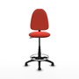 PIQUERAS Y CRESPO Tabouret de Bureau Tissu Orange Foncé