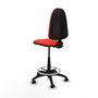 PIQUERAS Y CRESPO Tabouret de Bureau Tissu Orange Foncé