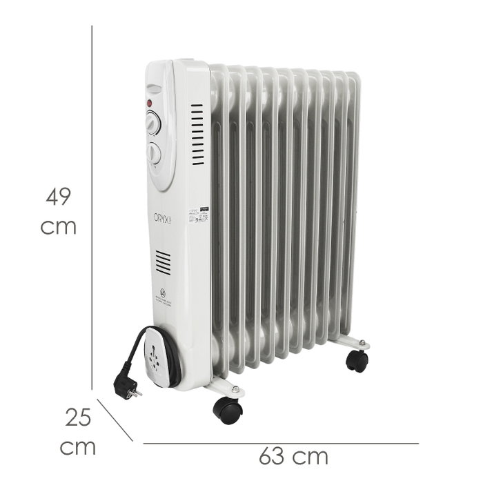 ORYX Radiateur à huile 2500W 11 Éléments