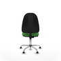 PIQUERAS Y CRESPO Chaise de bureau Algarra, Vert, Base chromée