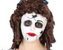 Masque Halloween Mascara Muneca Asesina Blanche Porcelaine Effrayant pour Adulte Femme Déguisement Horreur