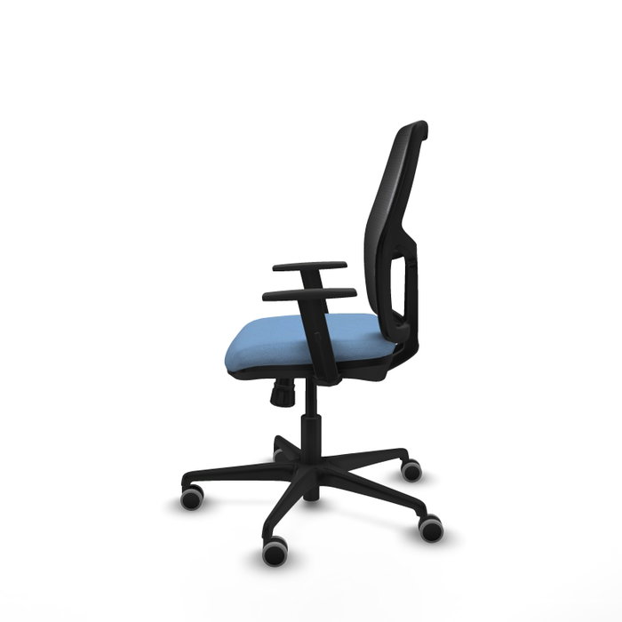 PIQUERAS Y CRESPO Chaise Alfera Synchro 4 positions Bleu ciel et Noir