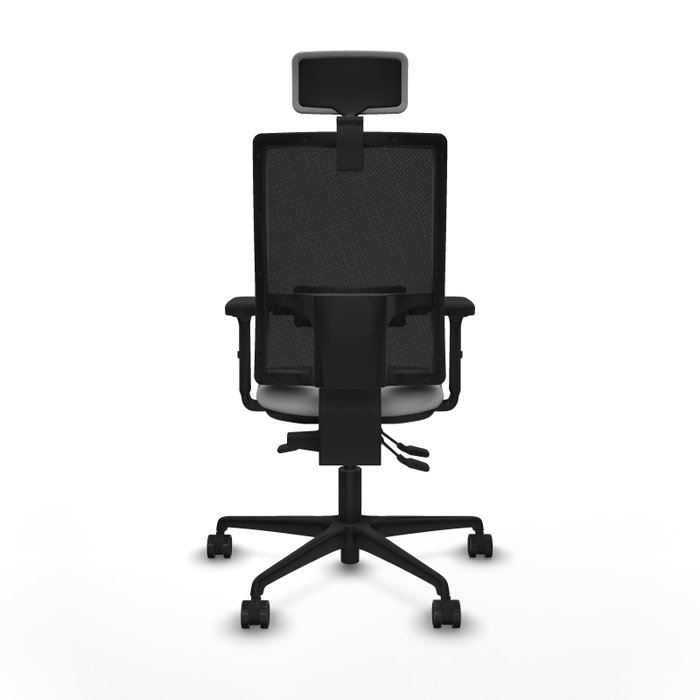 Piqueras Y Crespo Bormate Chaise de bureau avec mécanisme asynchrone, Gris clair/Noir