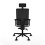 Piqueras Y Crespo Bormate Chaise de bureau avec mécanisme asynchrone, Gris clair/Noir