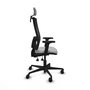 Piqueras Y Crespo Bormate Chaise de bureau avec mécanisme asynchrone, Gris clair/Noir