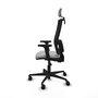 Piqueras Y Crespo Bormate Chaise de bureau avec mécanisme asynchrone, Gris clair/Noir