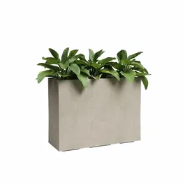 Artevasi Jardinière haute Sydney 50 L en plastique crème - 80 cm de hauteur - Dimensions : 79.5 x 295 x 68 cm
