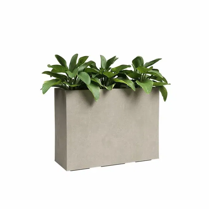 Artevasi Jardinière haute Sydney 50 L en plastique crème - 80 cm de hauteur - Dimensions : 79.5 x 295 x 68 cm