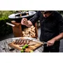 Forged Fourchette Barbecue Churrasco 60 cm en Acier Inoxydable SS430 avec Manche en Bois d'Olivier de style Brésilien