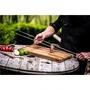 Forged Fourchette Barbecue Churrasco 60 cm en Acier Inoxydable SS430 avec Manche en Bois d'Olivier de style Brésilien