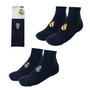 Cerdá Pack de 2 chaussettes Real Madrid - Couleur Bleu foncé, pointure 35-38, taille unique, dimensions 8.0 x 23.0 x 2.5 cm