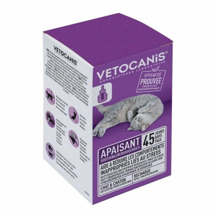 Vetocanis Recharge pour diffuseur anti-stress pour chat - 45 jours