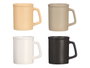 Vessia Jarra en Céramique Assortiment Couleurs Neutres Beige Blanc Gris Noir 550 ml 13x12x9 cm (Set de 24)