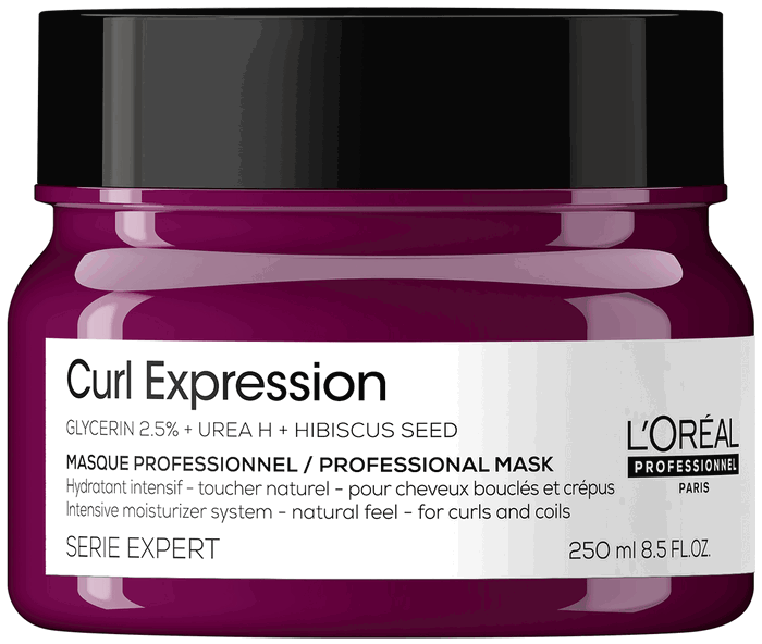 L'Oréal Professionnel - Masque Crème Curl Expression à la Glycérine 2.5% et Graine d'Hibiscus - Hydratation Intense pour Cheveux Bouclés - 250 ml L'Oréal Professionnel - Masque Crème Curl Expression à la Glycérine 2.5% et Graine d'Hibiscus - Hydratation Intense pour Cheveux Bouclés - 250 ml