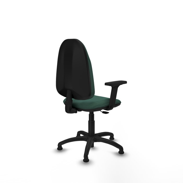 PIQUERAS Y CRESPO Chaise de bureau Algarra, vert bouteille, accoudoirs 2D