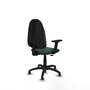 PIQUERAS Y CRESPO Chaise de bureau Algarra, vert bouteille, accoudoirs 2D