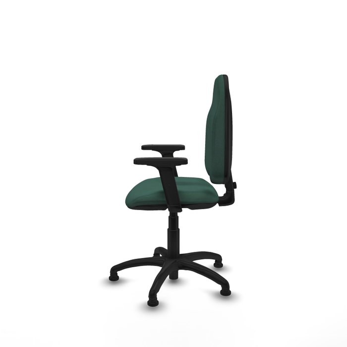 PIQUERAS Y CRESPO Chaise de bureau Algarra, vert bouteille, accoudoirs 2D