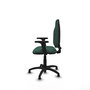 PIQUERAS Y CRESPO Chaise de bureau Algarra, vert bouteille, accoudoirs 2D