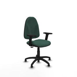 PIQUERAS Y CRESPO Chaise de bureau Algarra, vert bouteille, accoudoirs 2D