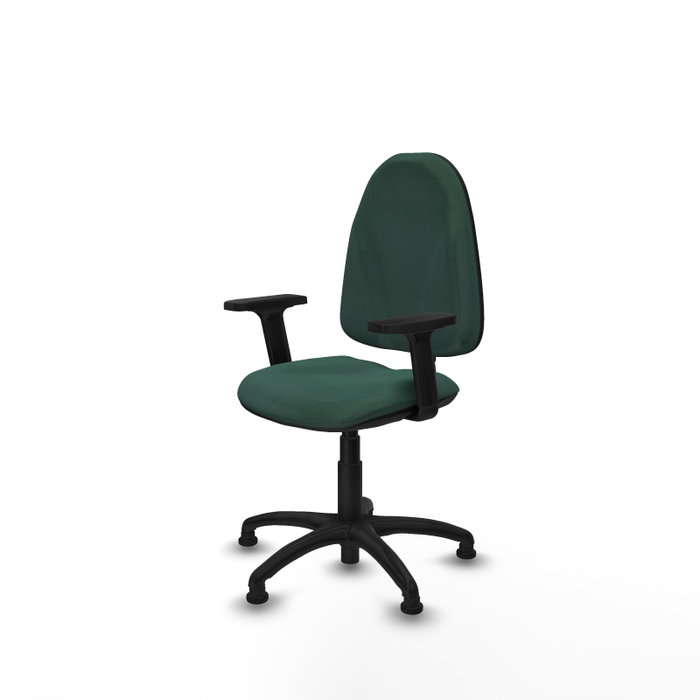 PIQUERAS Y CRESPO Chaise de bureau Algarra, vert bouteille, accoudoirs 2D